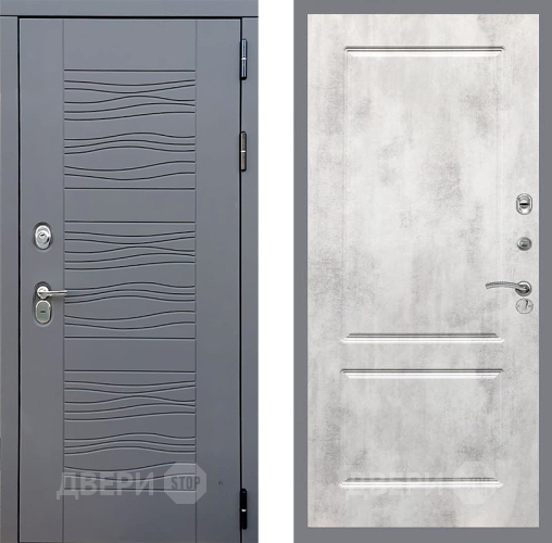 Входная металлическая Дверь Стоп СКАНДИ ФЛ-117 Бетон светлый в Голицыно