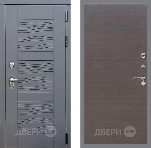 Входная металлическая Дверь Стоп СКАНДИ Гладкая венге поперечный в Голицыно