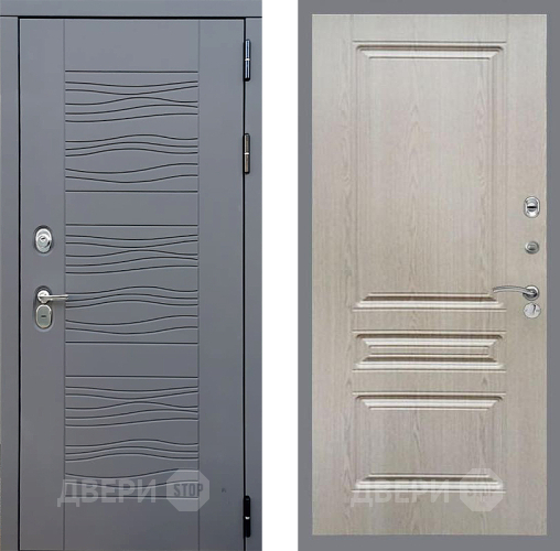 Входная металлическая Дверь Стоп СКАНДИ ФЛ-243 Беленый дуб в Голицыно