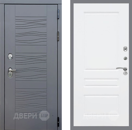 Входная металлическая Дверь Стоп СКАНДИ ФЛ-243 Силк Сноу в Голицыно