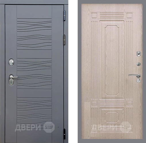Входная металлическая Дверь Стоп СКАНДИ ФЛ-2 Беленый дуб в Голицыно
