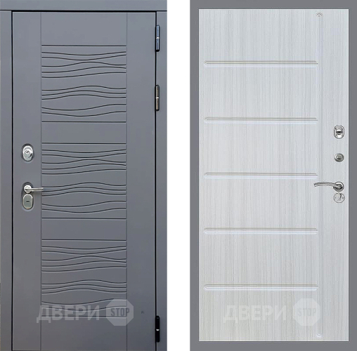 Входная металлическая Дверь Стоп СКАНДИ ФЛ-102 Сандал белый в Голицыно