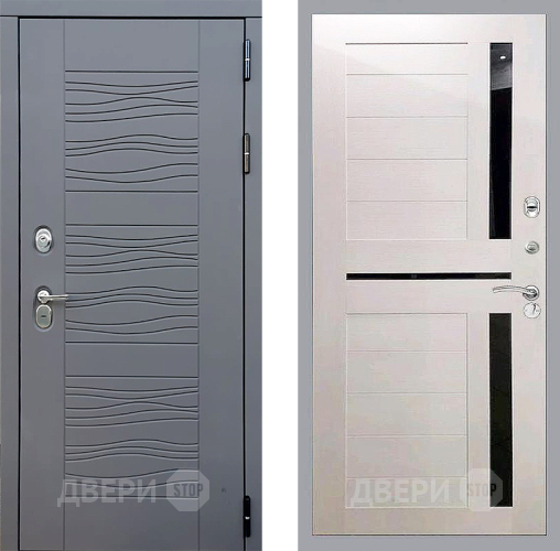 Входная металлическая Дверь Стоп СКАНДИ СБ-18 Лиственница беж в Голицыно