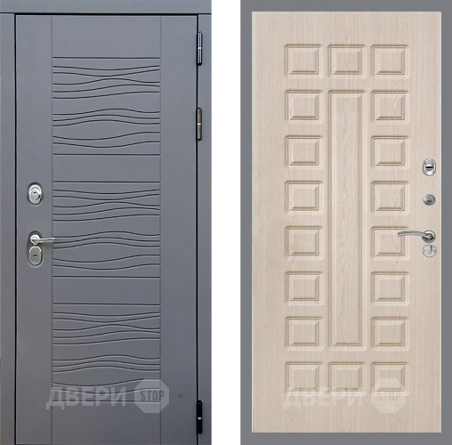 Входная металлическая Дверь Стоп СКАНДИ ФЛ-183 Беленый дуб в Голицыно