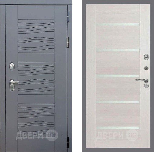Входная металлическая Дверь Стоп СКАНДИ СБ-14 Лиственница беж в Голицыно