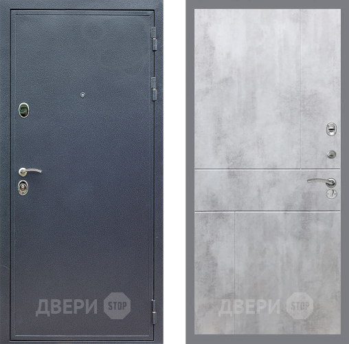 Входная металлическая Дверь Стоп СИЛЬВЕР ФЛ-290 Бетон светлый в Голицыно