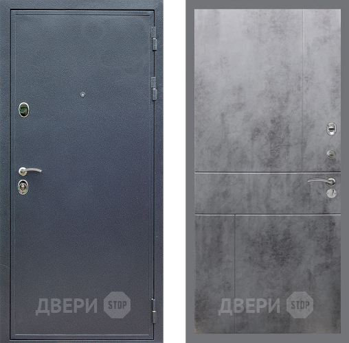 Входная металлическая Дверь Стоп СИЛЬВЕР ФЛ-290 Бетон темный в Голицыно