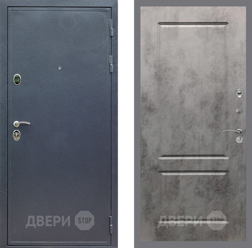 Входная металлическая Дверь Стоп СИЛЬВЕР ФЛ-117 Бетон темный в Голицыно
