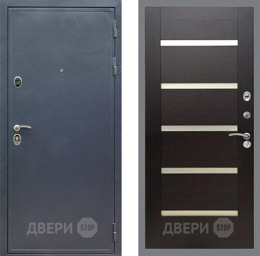 Входная металлическая Дверь Стоп СИЛЬВЕР СБ-14 венге поперечный в Голицыно