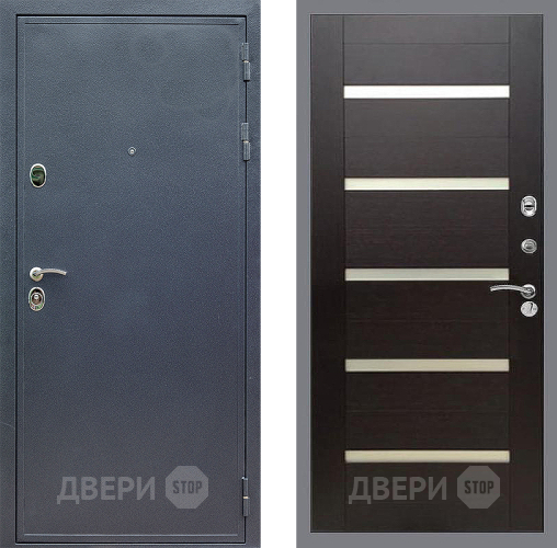 Входная металлическая Дверь Стоп СИЛЬВЕР СБ-14 венге поперечный в Голицыно