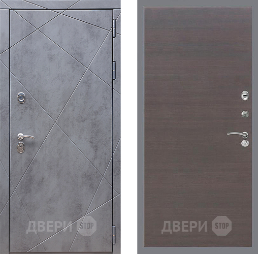 Входная металлическая Дверь Стоп Лучи Гладкая венге поперечный в Голицыно