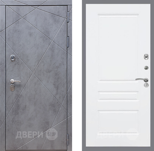 Входная металлическая Дверь Стоп Лучи ФЛ-243 Силк Сноу в Голицыно