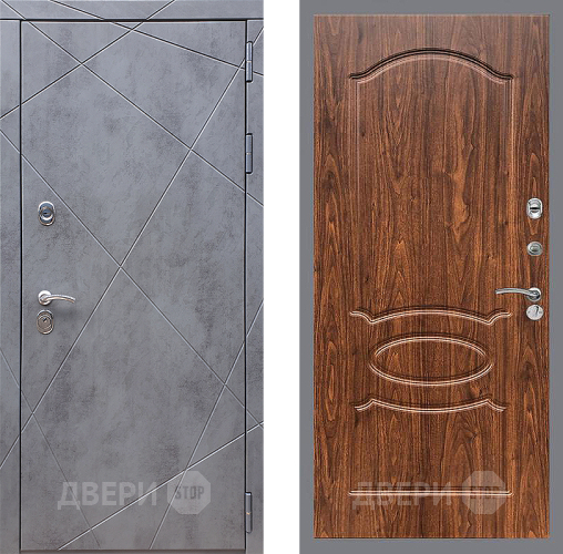 Входная металлическая Дверь Стоп Лучи ФЛ-128 орех тисненый в Голицыно