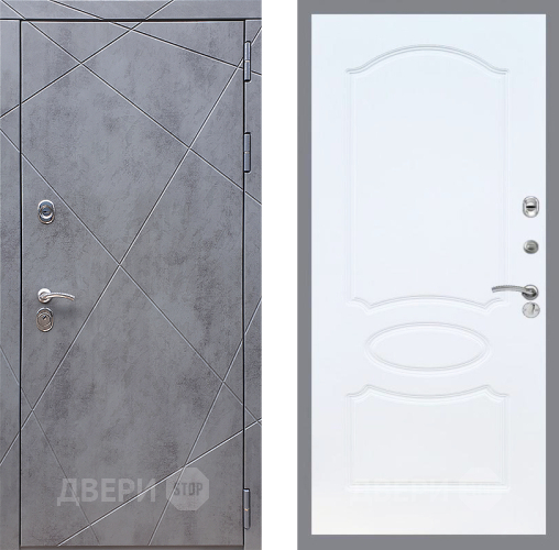 Входная металлическая Дверь Стоп Лучи ФЛ-128 Белый ясень в Голицыно