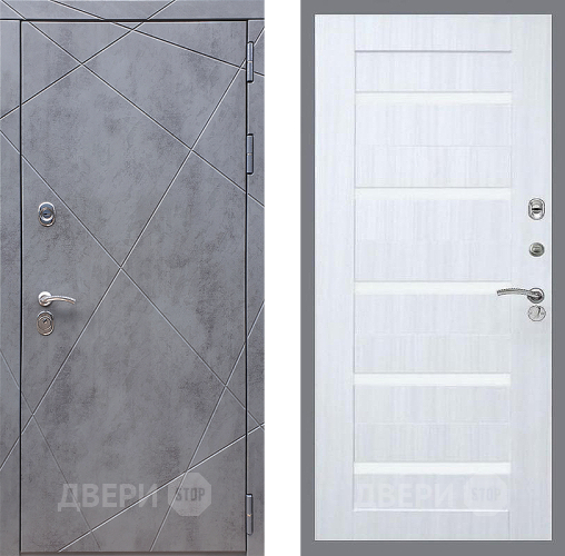 Входная металлическая Дверь Стоп Лучи СБ-14 Сандал белый в Голицыно