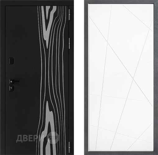 Входная металлическая Дверь Дверной континент ДК-12 ФЛ-655 Белый софт в Голицыно