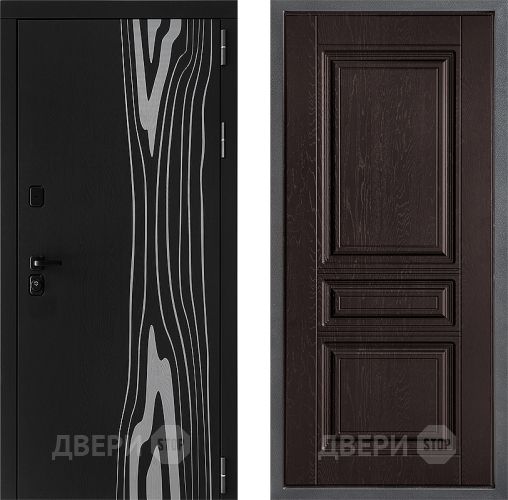 Входная металлическая Дверь Дверной континент ДК-12 ФЛ-243 Дуб шоколадный в Голицыно