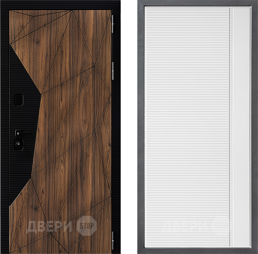 Входная металлическая Дверь Дверной континент ДК-11 ФЛ-757 Белое Стекло Софт милк в Голицыно