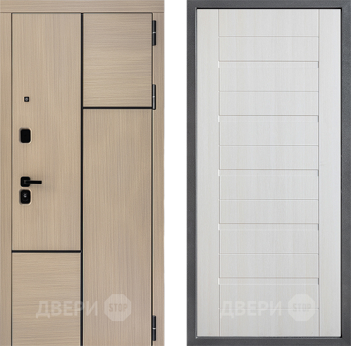 Входная металлическая Дверь Дверной континент ДК-14 ФЛ-70 Лиственница белая в Голицыно