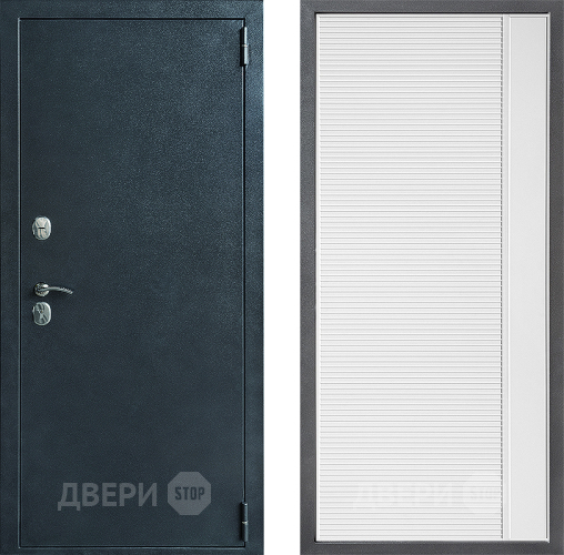 Входная металлическая Дверь Дверной континент ДК-70 Дизайн ФЛ-757 Белое Стекло Софт милк в Голицыно