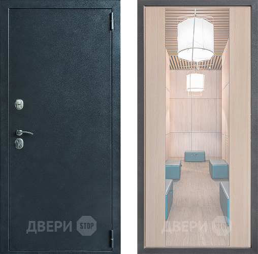 Дверь Дверной континент ДК-70 Дизайн ФЛЗ-1 Зеркало Капучино в Голицыно