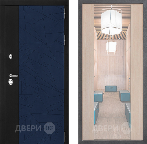 Входная металлическая Дверь Дверной континент ДК-9 ФЛЗ-1 Зеркало Капучино в Голицыно