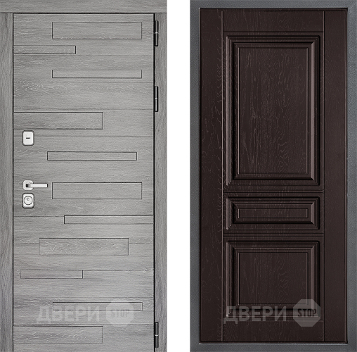 Входная металлическая Дверь Дверной континент ДК-10 ФЛ-243 Дуб шоколадный в Голицыно