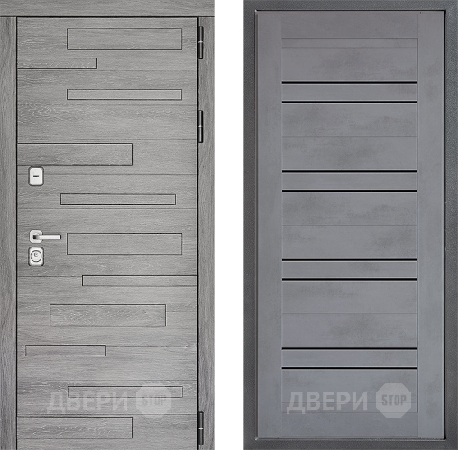 Входная металлическая Дверь Дверной континент ДК-10 ФЛ-49 Бетон серый в Голицыно