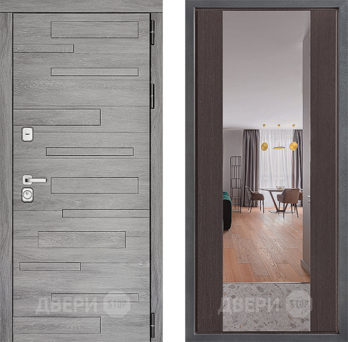 Входная металлическая Дверь Дверной континент ДК-10 ФЛЗ-1 Зеркало Венге в Голицыно