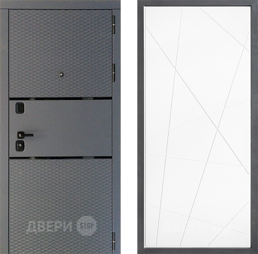 Входная металлическая Дверь Дверной континент Диамант Дизайн ФЛ-655 Белый софт в Голицыно