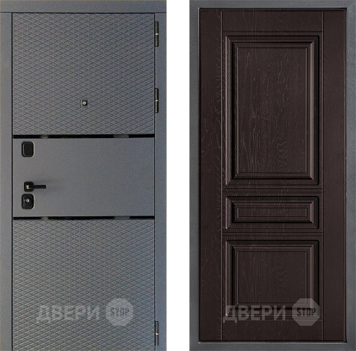 Входная металлическая Дверь Дверной континент Диамант Дизайн ФЛ-243 Дуб шоколадный в Голицыно