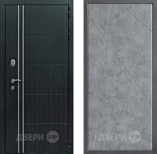 Дверь Дверной континент Теплолюкс Дизайн ФЛ-655 Бетон серый в Голицыно