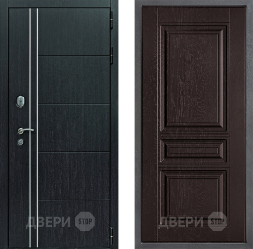 Входная металлическая Дверь Дверной континент Теплолюкс Дизайн ФЛ-243 Дуб шоколадный в Голицыно