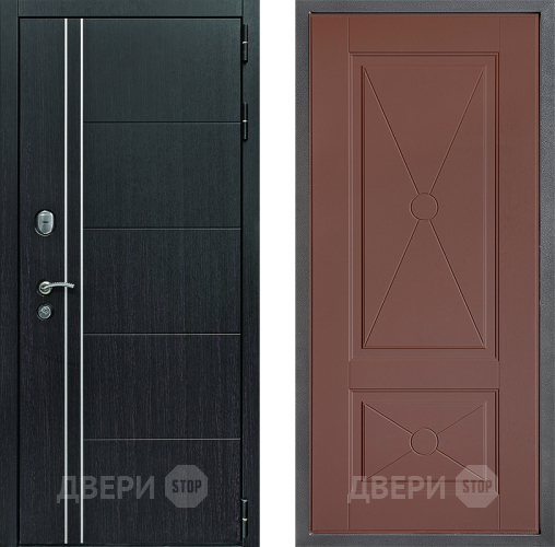 Входная металлическая Дверь Дверной континент Теплолюкс Дизайн ФЛ-617 Ясень шоколадный в Голицыно