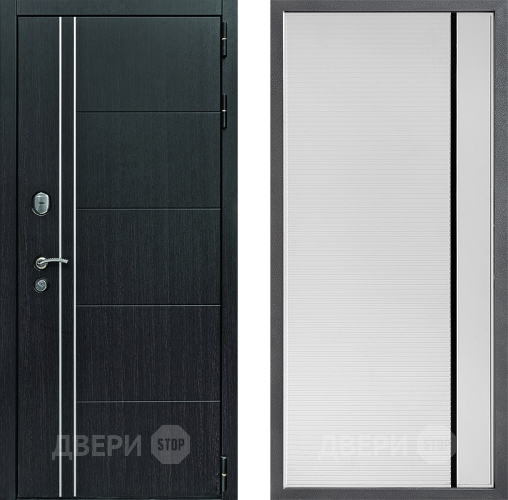 Входная металлическая Дверь Дверной континент Теплолюкс Дизайн ФЛ-757 Черное Стекло Софт милк в Голицыно