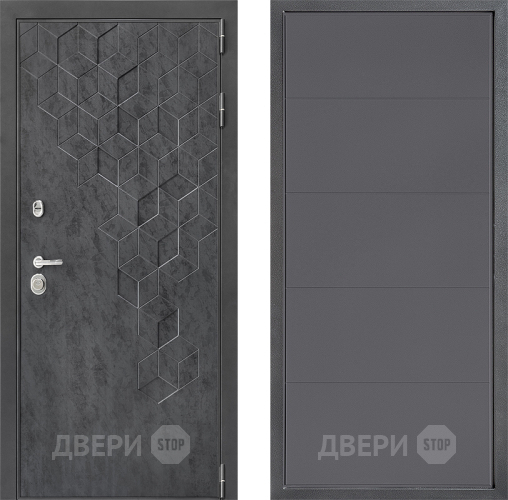 Входная металлическая Дверь Дверной континент ДК-3/713 ФЛ-649 Графит софт в Голицыно