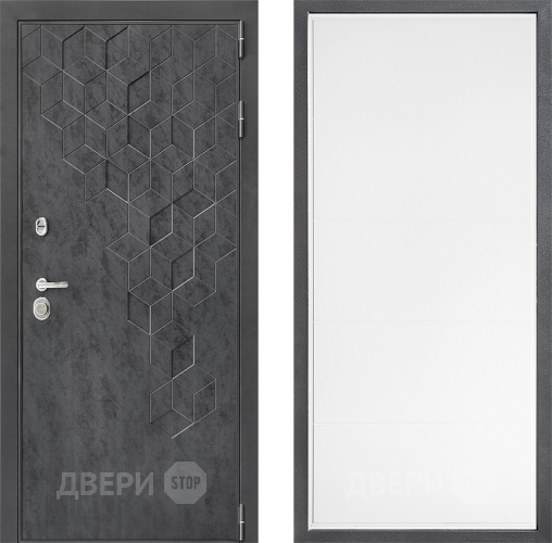 Входная металлическая Дверь Дверной континент ДК-3/713 ФЛ-649 Белый софт в Голицыно