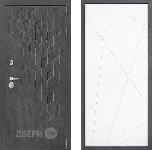 Входная металлическая Дверь Дверной континент ДК-3/713 ФЛ-655 Белый софт в Голицыно