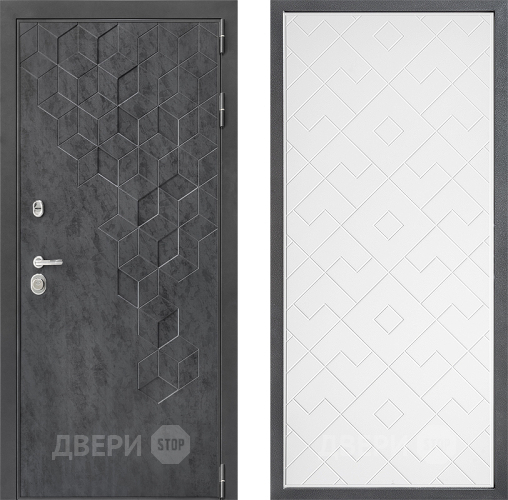 Входная металлическая Дверь Дверной континент ДК-3/713 ФЛ-Тиффани Белый софт в Голицыно
