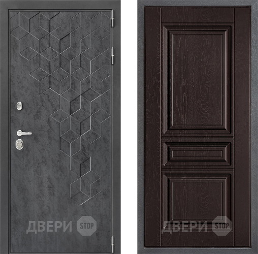 Входная металлическая Дверь Дверной континент ДК-3/713 ФЛ-243 Дуб шоколадный в Голицыно