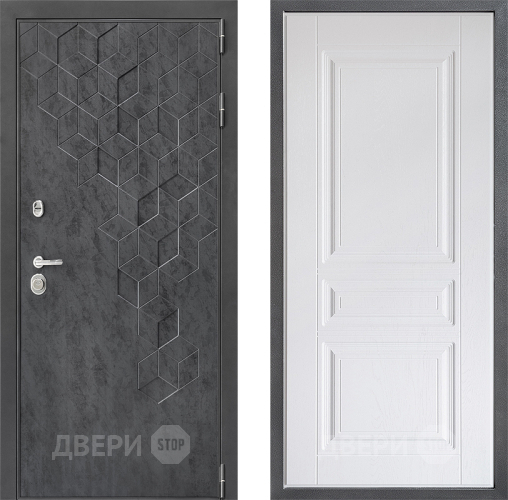 Входная металлическая Дверь Дверной континент ДК-3/713 ФЛ-243 Альберо Браш серебро в Голицыно