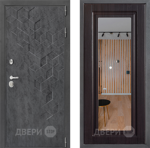 Дверь Дверной континент ДК-3/713 ФЛЗ Зеркало Венге в Голицыно