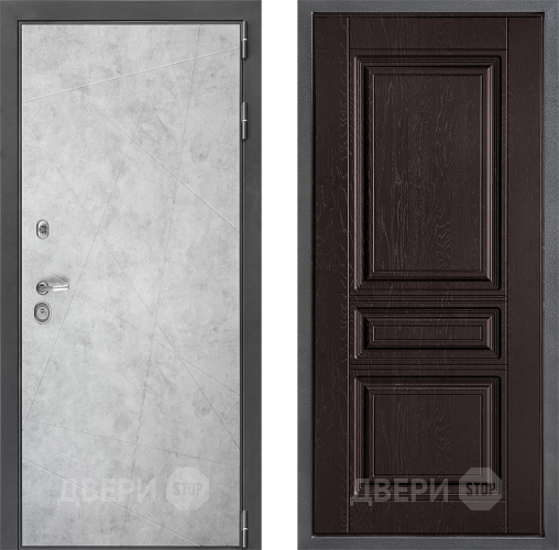Входная металлическая Дверь Дверной континент ДК-3/743 ФЛ-243 Дуб шоколадный в Голицыно