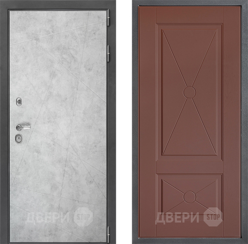 Входная металлическая Дверь Дверной континент ДК-3/743 ФЛ-617 Ясень шоколадный в Голицыно