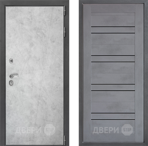Входная металлическая Дверь Дверной континент ДК-3/743 ФЛ-49 Бетон серый в Голицыно