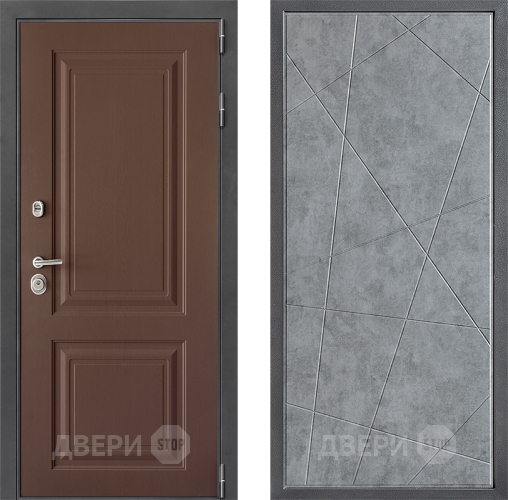 Входная металлическая Дверь Дверной континент ДК-3/729 ФЛ-655 Бетон серый в Голицыно