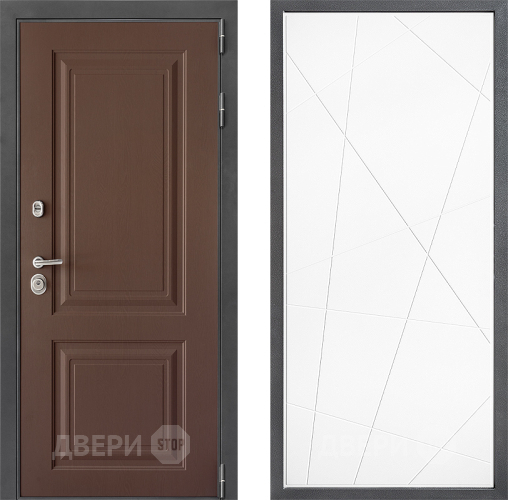 Входная металлическая Дверь Дверной континент ДК-3/729 ФЛ-655 Белый софт в Голицыно