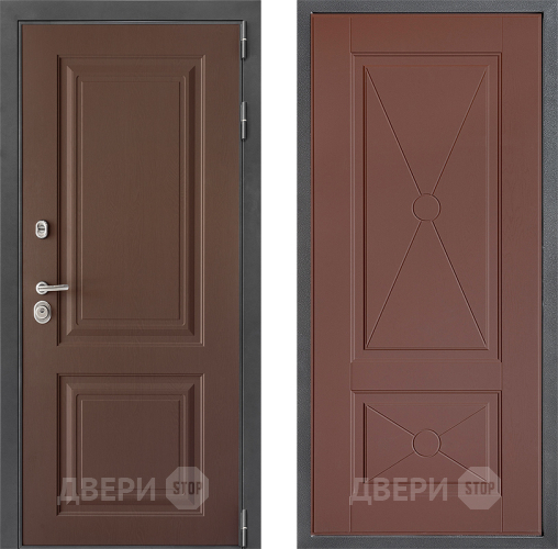 Входная металлическая Дверь Дверной континент ДК-3/729 ФЛ-617 Ясень шоколадный в Голицыно