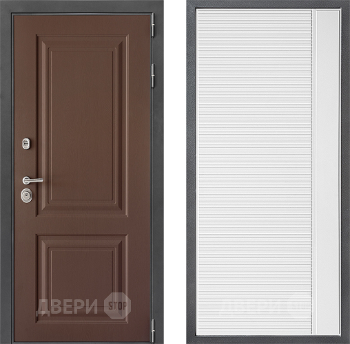 Входная металлическая Дверь Дверной континент ДК-3/729 ФЛ-757 Белое Стекло Софт милк в Голицыно
