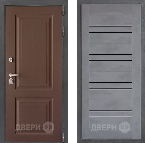 Входная металлическая Дверь Дверной континент ДК-3/729 ФЛ-49 Бетон серый в Голицыно